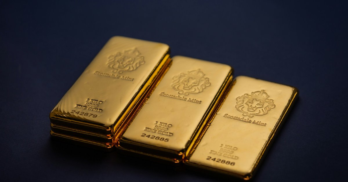 Stacked gold bars